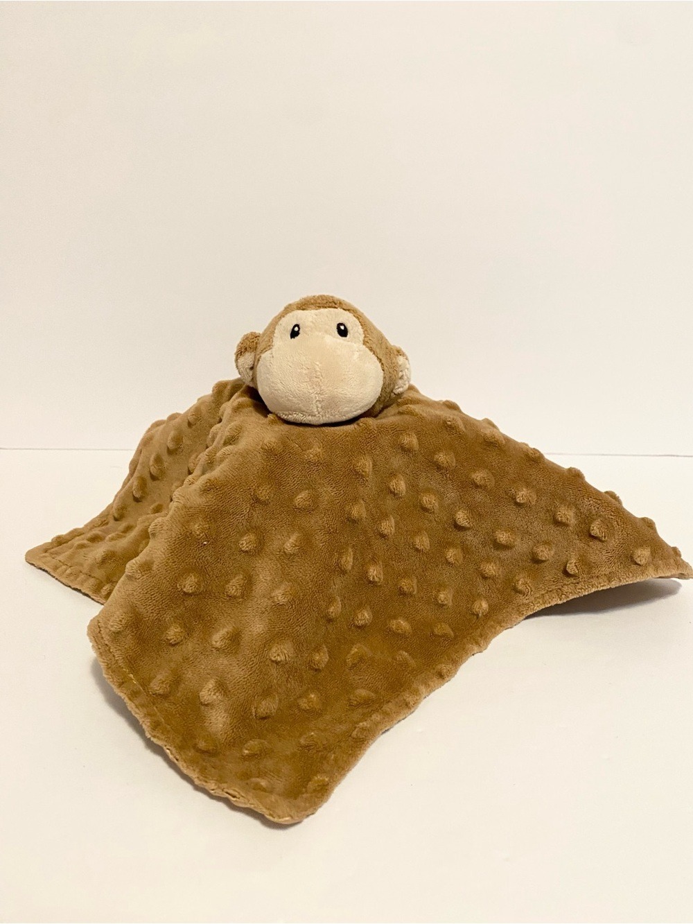 Bundles Baby Places Minky Monkey Lovey Brown Satin Soft Baby Toy Lovie Boy Girl